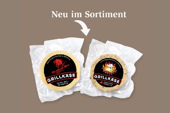 Ansicht der Grillkäsesorten der Käserei Studer