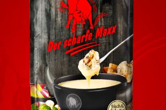 Der scharfe Maxx Fondue in der Verpackung