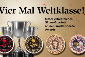 Diese Käse-Labels der Käserei Studer haben bei den World Cheese Awards gewonnen.