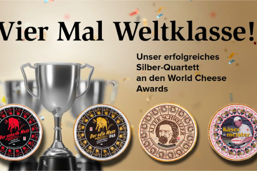 Diese Käse-Labels der Käserei Studer haben bei den World Cheese Awards gewonnen.