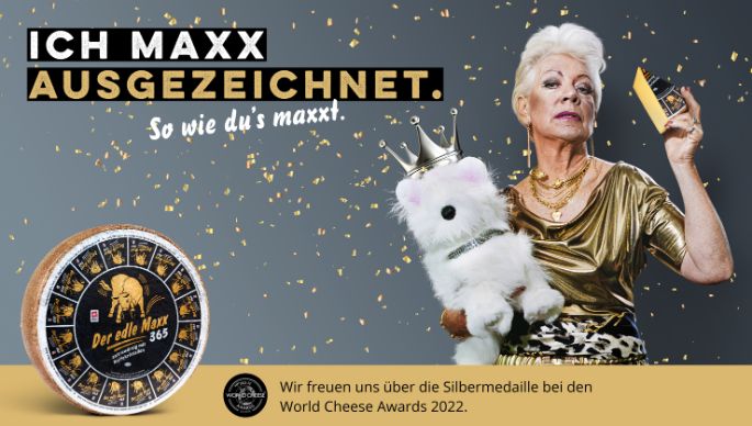 Der Käse Der edle Maxx hat Silber bei den World Cheese Awards gewonnen.