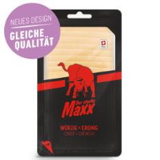 Der starke Maxx würzig Scheiben mit Sticker Qualität