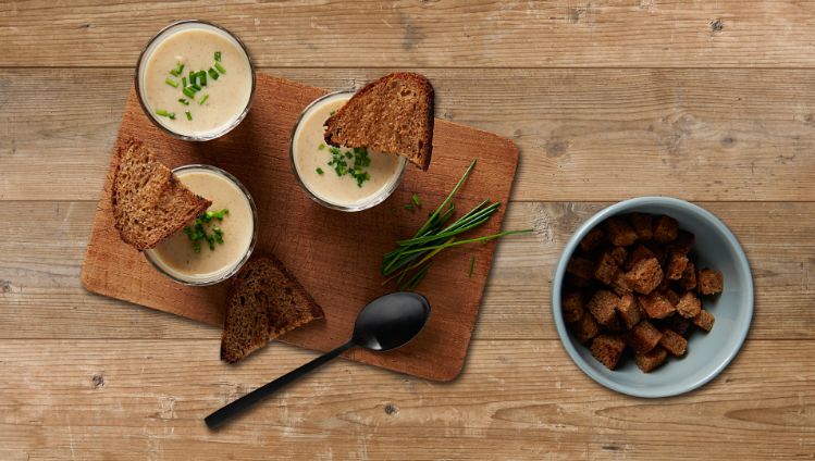 Rezeptidee mit Käse, Käsesuppen Shot